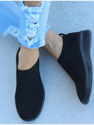 Vanessa's Autumn Shoes Women Sneaker Air Mesh Soft Female Sock Knitted Footwear
