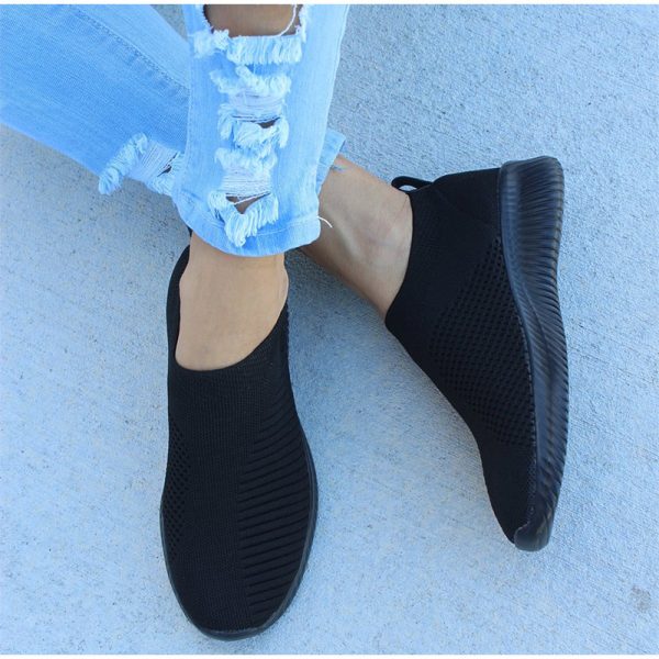 Vanessa's Autumn Shoes Women Sneaker Air Mesh Soft Female Sock Knitted Footwear