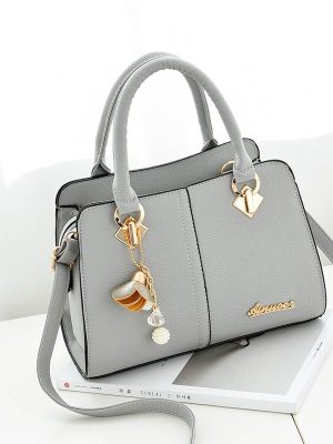 Women hardware ornaments solid totes handbag high quality lady party purse casual crossbody messenger shoulder bags