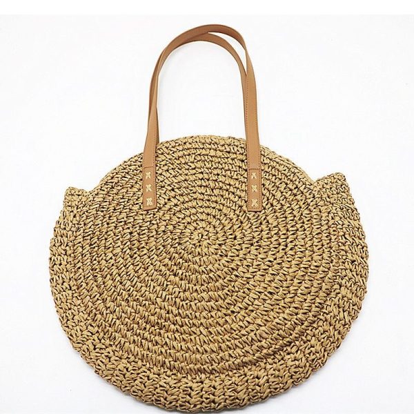 New Natural Ladies Tote large handbag hand-woven big straw bag