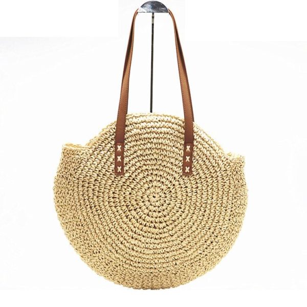 New Natural Ladies Tote large handbag hand-woven big straw bag