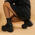 Vanessas Thick Sole Ankle Boots Woman Pu Leather Short Boots