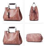 Luxury Quality Women Leather Casual Tote Vintage Tassel Female Shoulder Bag