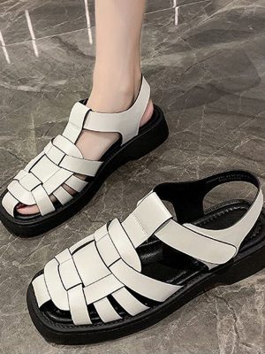 Vanessas New Summer Sandals Women Casual Trend Platform Low Heel Elegant Comfortable sandals