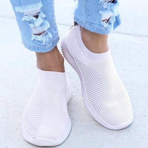 Vanessa's Autumn Shoes Women Sneaker Air Mesh Soft Female Sock Knitted Footwear