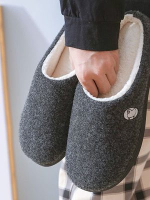 Women's Winter Short Plush Slippers for Warm and Comfortable Home Wear