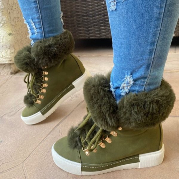 Vanessas Woman Snow Boots Winter Warm Plush Platform Ladies Shoes Waterproof Pu Leather Short Ankle Boots