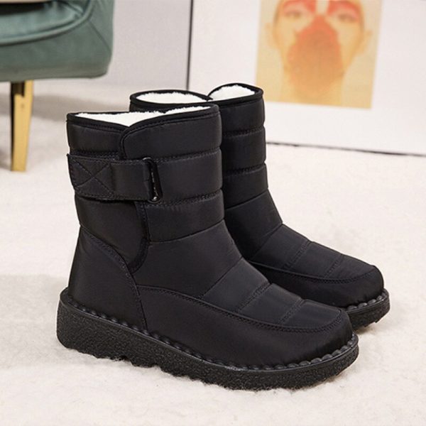 Vanessa's Women Boots Warm Plush Winter Ladies Shoes Female Slip On Snow Boots