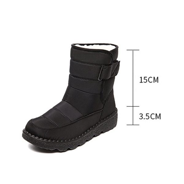 Vanessa's Women Boots Warm Plush Winter Ladies Shoes Female Slip On Snow Boots