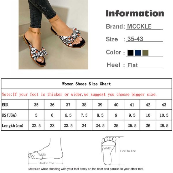 Vanessas Women Bowties Slippers Summer Elegant Ladies Square Toe Soft PU Flats