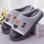 Vanessas Women Home Cute Cat Slippers Cartoon Shoes Non-slip Soft Warm House Slippers