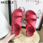 Vanessas Women Summer Pvc Slippers Slip On Thick Bottom Platform Woman Open Toe Casual Beach Slippers