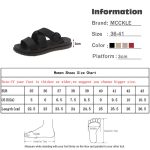 Vanessas Women Summer Pvc Slippers Slip On Thick Bottom Platform Woman Open Toe Casual Beach Slippers