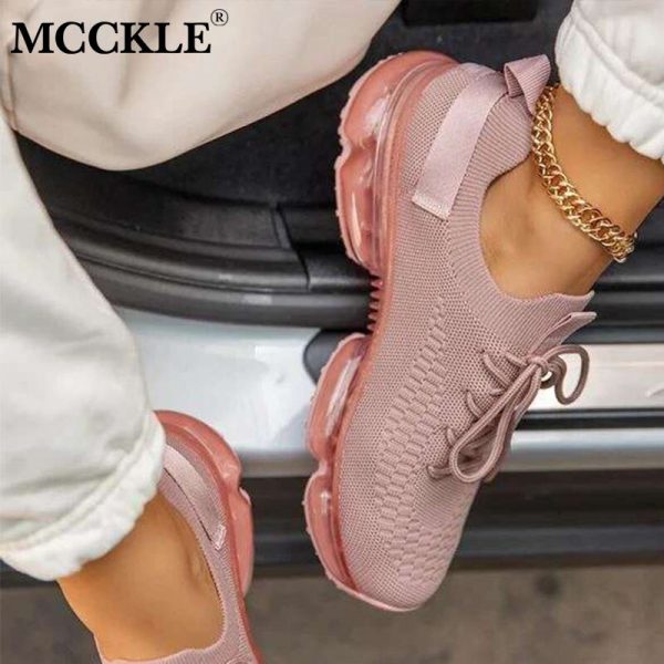 Vanessas Vulcanized Shoes Mesh Lace Up Female Comfortable Breathable Sneakers