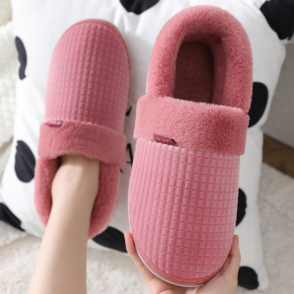 Vanessas Women Winter Slippers Home Shoes Ladies Warm Plush Indoor Casual Flats