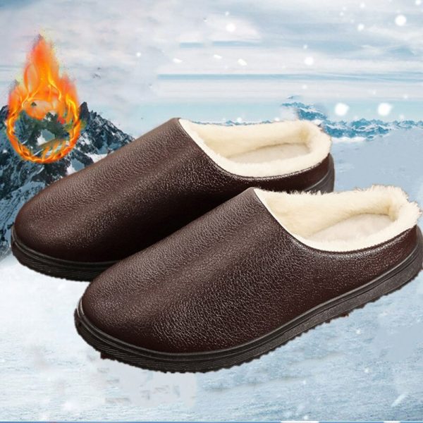 Vanessas Women Winter Slippers Waterproof Plush Warm Ladies Home Shoes Non-slip