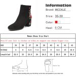 Vanessas Women's Ankle Boots Winter Warm Plush Fashion Embroider Boots