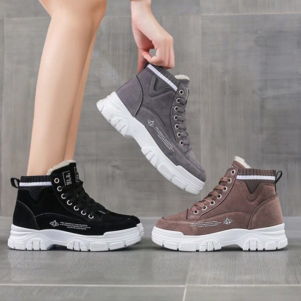 Vanessas Women's Boots Warm Plush Woman Vulcanized Shoes