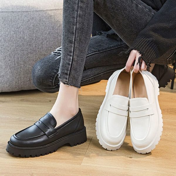 Vanessas Women's Pumps Pu Leather Slip-on Shallow Ladies Flat Pumps