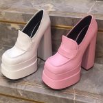 Vanessa's Women Pumps Slip-on Square Toe Super High Heels