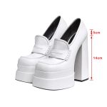 Vanessa's Women Pumps Slip-on Square Toe Super High Heels