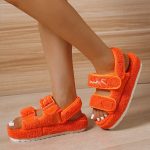 Women's Summer Platform Sandals with Hook and Loop Closure for Comfort and Style