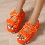 Women's Summer Platform Sandals with Hook and Loop Closure for Comfort and Style