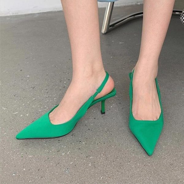 Vanessas Women's Sandals Summer Ladies Shoes Party Wedding Pointed Toe Slip-on Female Sandals