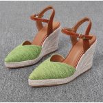 Vanessas Women's Wedges Sandals Summer Pointed Toe Ladies High Heels