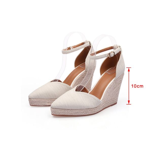 Vanessas Women's Wedges Sandals Summer Pointed Toe Ladies High Heels