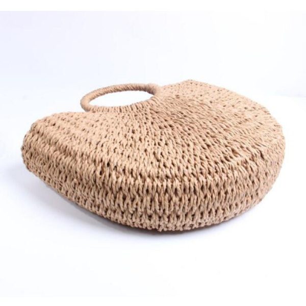 Summer Beach Bag Hand Woven Straw Bags Fashion Women Casual Tote Large Capacity Shopping Bag