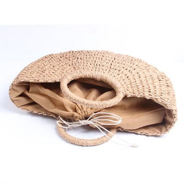 Summer Beach Bag Hand Woven Straw Bags Fashion Women Casual Tote Large Capacity Shopping Bag