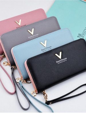 New Luxury Ladies Purses Female Brand Wallets Women Long Zipper Purse Woman Wallet Leather Card Holder