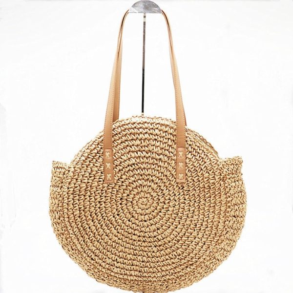 New Natural Ladies Tote large handbag hand-woven big straw bag