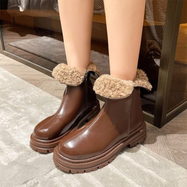 Women's Snow Boots | Warm PU Leather & Plush Cotton | Non-slip & Comfortable Shoes