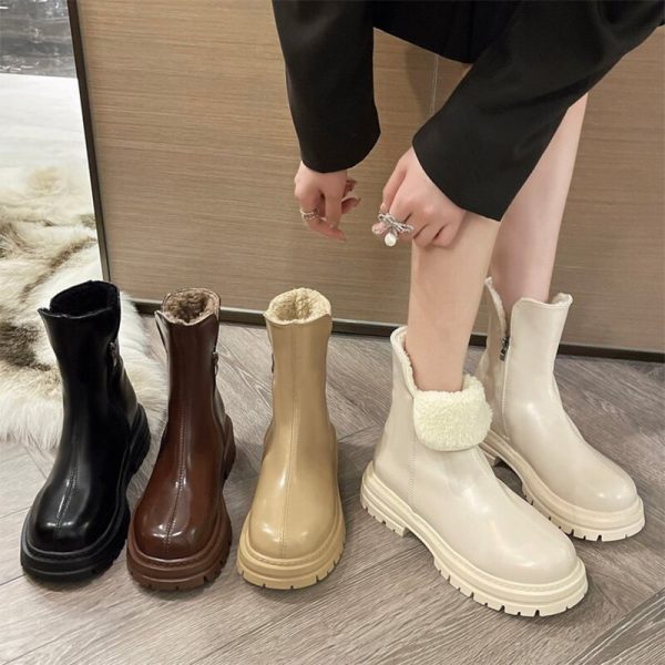 Women's Snow Boots | Warm PU Leather & Plush Cotton | Non-slip & Comfortable Shoes