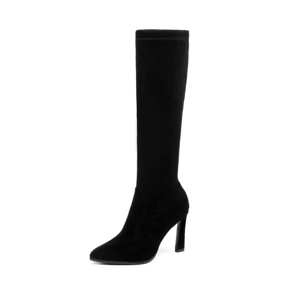 Vanessa's High Heels Women Boots Mid Calf Shoes Sexy Pointed Toe