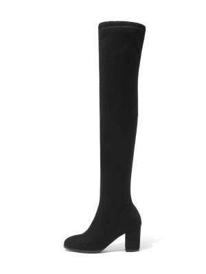 Vanessa's Women Over The Knee High Boots Square High Heel Women Shoes