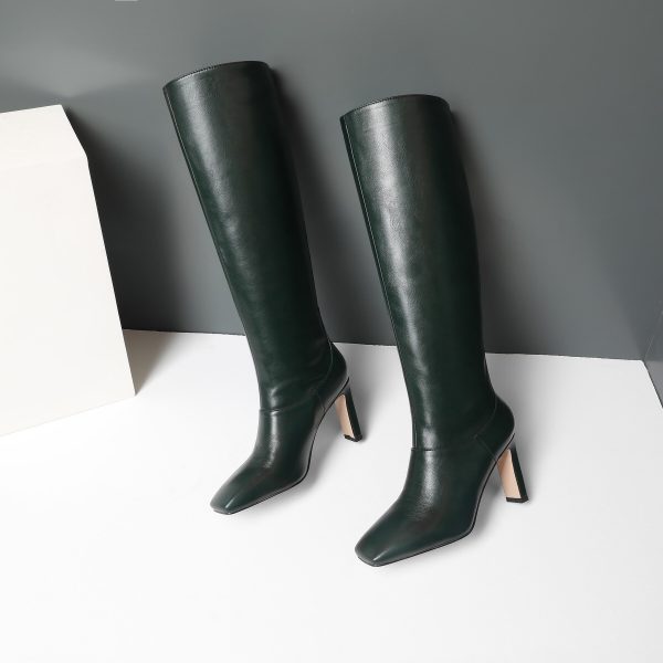 Vanessas Keep Warm Knee High Boots Autumn Winter PU Leather Women Shoes