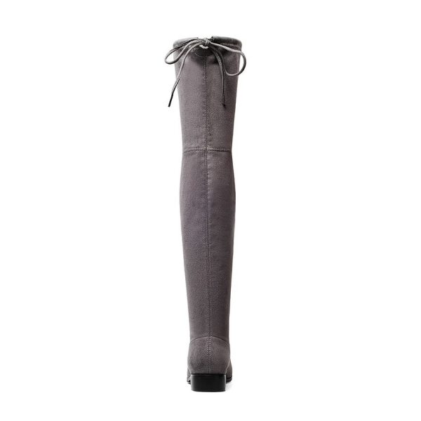 Vanessa's Ladies Shoes Square Low Heel Women Over The Knee Boots