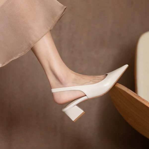 Vanessas Pointed Toe Back Strap Slingback Summer Women Pumps