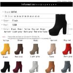 Vanessas's Women Ankle Boots Square High Heel Fashion Winter Shoes