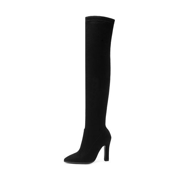 Vanessa's Women Over The Knee High Boots Slip on Winter Shoes Size 34-43