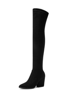 Vanessas Women Over The Knee High Boots Wedges Heels Winter Shoes