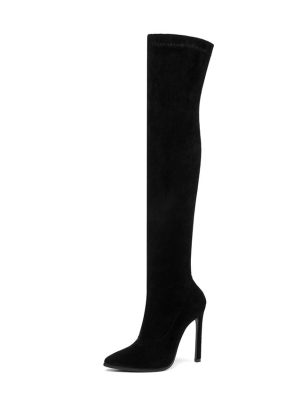 Vanessa's Autumn Winter Women Shoes Pointed Toe Over The Knee High Boots