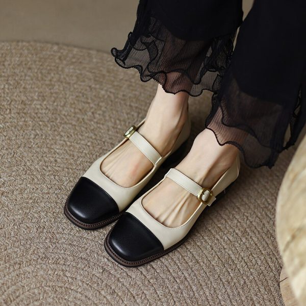 Vanessa's Fashion Summer Round Toe Concise Women Pumps Mixed Color PU Leather Ladies Pump