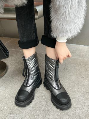 Vanessas 2023 Warm Casual Women Mid Calf Boots Winter Fashion Shoes