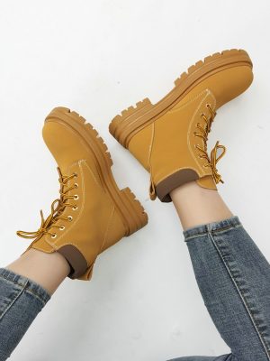 Vanessas 2023 Winter Casual Warm Wool Women Ankle Boots Genuine Leather Platforms Boots