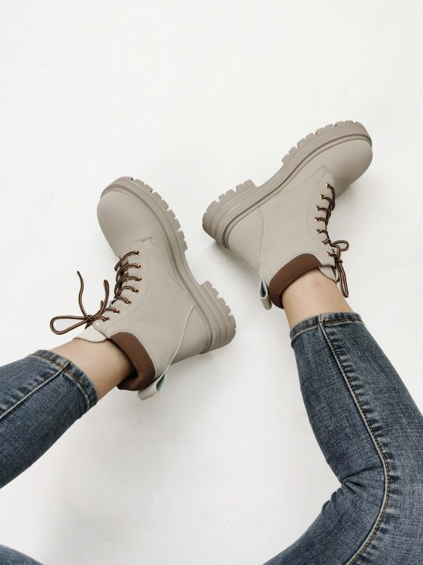 Vanessas 2023 Winter Casual Warm Wool Women Ankle Boots Genuine Leather Platforms Boots