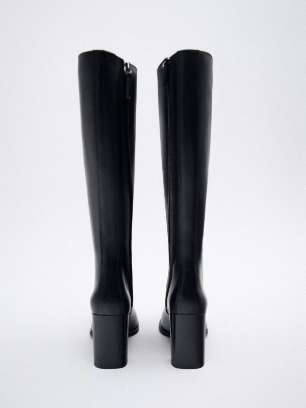 Vanessas 2023 Women Knee High Boots Genuine Leather High Heels